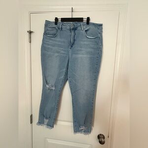 Royalty crop distressed jeans NWOT